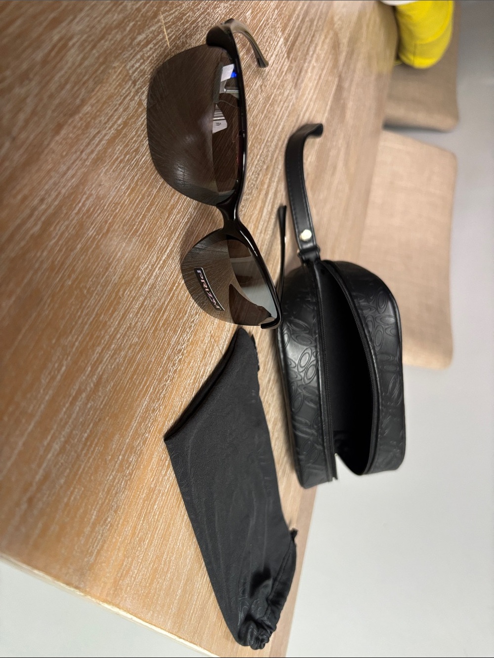 Women's Oakley Prizm Black Semi-Rimless Sunglasses with Matching Black Case